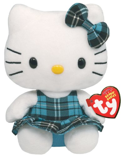 ty beanie baby hello kitty aqua plaid cheap price