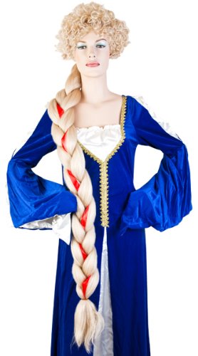 Women's Blonde Rapunzel Halloween Costume Wig