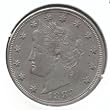 1883 Liberty Head Type Nickel-No CENTS Variety