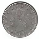 1883 Liberty Head Type Nickel-No CENTS Variety