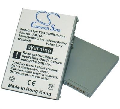 1200mAh Slim Extended Battery fits O2 XDA ii mini, XDA Neo, mini Limited Edition; i-mate Jam, Jam back, Jamin, New JAM; Qtek S100, S110, S200; DOPOD 818, 828, 828+, 818 Pro, 830; Orange SPV M500, M600; HTC Magician, Prophet, Magician Refresh, Charmer; T-Mobile MDA Compact, MDA Compact II; Vodafone VPA Compact, VPA Compact S; ERA MDA Compact, MDA Compact II; Krome Spy series