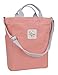 Lily Queen Women Canvas Tote Handbags Casual Shoulder Bag purse Crossbody (Almond Pink)