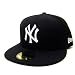 (ニューエラ)NEWERA キャップ 59FIFTY NY ヤンキース ブラック ホワイト (N0002020)