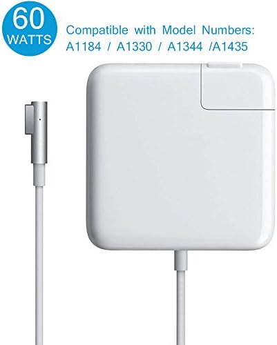 Macbook Pro / Air - Charger / Power Adapter - By MoTek 60w AC - MagSafe L-tip Charger with US Extension Cable For Apple Macbook Pro For 13 in. (inch) Laptops