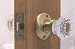 Fluted Crystal Glass & Antique Brass Passage Door Knob Sets for Modern Doors+includes Our New Secure Set Screw System.