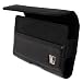 iPhone 4S leather Case Accessories Kit: BLACK Faux Leather Holster Case with Metal Belt Clip + Custo