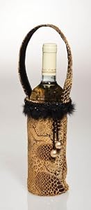 Snake Wine Bag w/Maribou