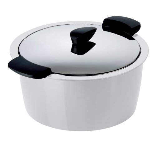 Kuhn Rikon 30790 Hotpan Servierkasserolle 1.0 L / 14 cm, weiss