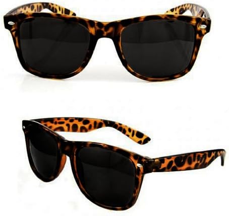 New Tortoise Shell Brown Wayfarer Sunglasses Dark Lens Retro 80s Vintage Fashion Shades