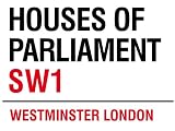 Houses of Parliament SW1 London Sign - Steel, 20 x 15cms