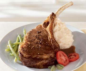 2 (32 oz) Premium Bone In Ribeye Steaks by Hickory Farms