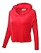 Doublju Women Lightweight Basic Designed Dolman Sleeve Active Hoodie Top