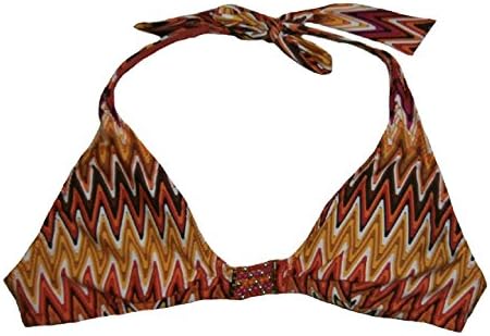 ABS Womens Bikini Top Ornate PAP Polyester Size 6 Orange