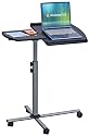 Adjustable Mobile Rolling Laptop Desk / Cart - Graphite