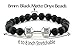 Natural Onyx Gemstone Bead Fitness Fit Life Dumbbell Stretchable Bracelet Fits All Men Women