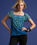 INC International Concepts? Printed Flutter-Sleeve Top