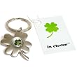 Four Leaf Clover Keychain Nickel Plated 39mm