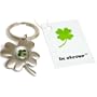 Four Leaf Clover Keychain Nickel Plated 39mm
