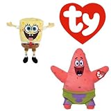 Ty Beanie Babies Sponge Bob Square Pants and Patrick Star Best Day Ever, Set of 2