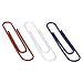 Acco Nylon Coated Jumbo Paper Clips, Red/White/Blue Assortment, 150 Count (A7072542)