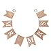 Koker MR and MRS Burlap Bunting Banners Garland - Vintage Rustic Wedding Table Hanging Signs for Bridal Shower, Wedding Photo Booth Props Backdrop Decoration, 8pcs Flags
