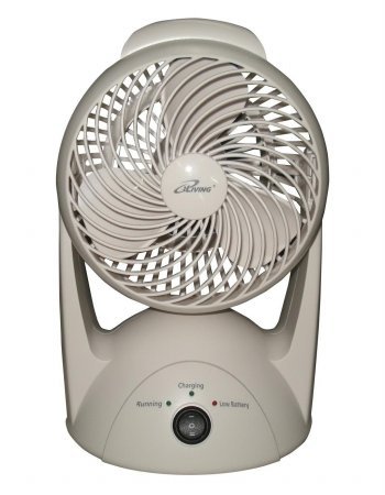 iLIVING® 9.6V NiMH Battery Rechargeable Portable Fan with 6 Blade, 8 Hrs Cooling, For Outdoor and Indoor
