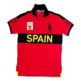 Polo Ralph Lauren（ポロラルフローレン） カスタムフィット 国旗柄 半袖ポロシャツ鹿の子 BIGPONY(ビッグポニー) ポロシャツ (ralph1)