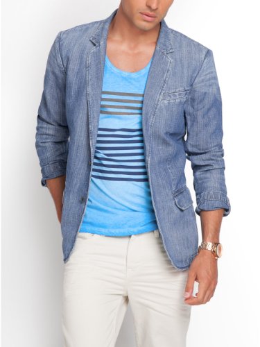 GUESS Denim Blazer in Magma Wash