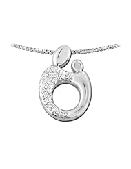 0.20 cttw Mother and Child® Pendant by Janel Russell - 14kt White Gold