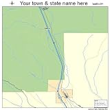 Street & Road Map of Spencer, Idaho ID - Printed poster size wall atlas of your home town