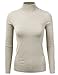 Doublju Womens Long Sleeve Stretchy Knit Turtleneck Sweater