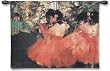 Ballerina in Rosa Wall Tapestry with free hanging rod by Edgar Degas, 53 x 40 inches