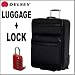 Delsey 29 Inch Ebony Black Expandable Suiter Trolley Plus Wordlock TSA Approved Combination Luggage Lock Uses Words Not Numbers in Red - Delsey ADEL51279EBK1