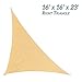 Rainleaf 16' x 16' x 23' Sun Shade Sail Canopy Right Triangle Sail Shade Canopy for Patio Garden Outdoor, 3nd Generation, Desert Sand