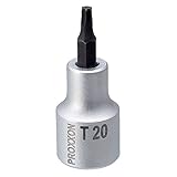 プロクソン(PROXXON) トルクスビットソケット 1/2" ショート(55mm) T20 No.83488