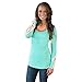 FLYMALL Crochet Paneled Long Sleeve Top T shirt