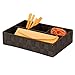 Honey-Can-Do OFC-03687 Four Section 11.75 by 7.75 by 2.76-Inch Woven Drawer Organizer, Large, Espresso Brown