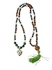 Prayer Mala Beads Rudraksha Green Jade Japamala Love & Compassion