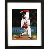 (13x16) Framed Boston Red Sox Daisuke Matsuzaka Pitching on the Mound Sports Poster Print