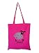 Baahh! SHEEP cotton Tote shopping bag. HOT PINK
