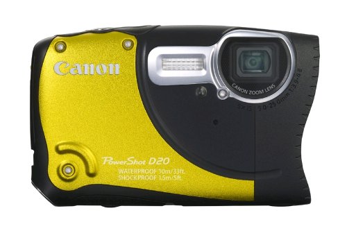 Powershot D20 (Yellow, 12.1MP, 5x Zoom GPS, Adventure)