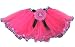 Hot Pink Black Flower Zebra Print Tutu Skirt (one size, ages 2-8 year, size 2T-10/12) - dress up animal print fairy girls toddler youth princess party ballet costume dress-up apparel tutus