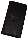 NFL St Louis Rams Debossed Black Leather Travel Doc Carrier