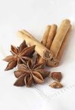 Star Anise and Cinnamon Sticks, on a Beige Linen Napkin. - 24