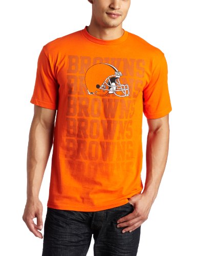 NFL Men's Cleveland Browns All Time Great III Short Sleeve Basic Tee (Orange, Large)