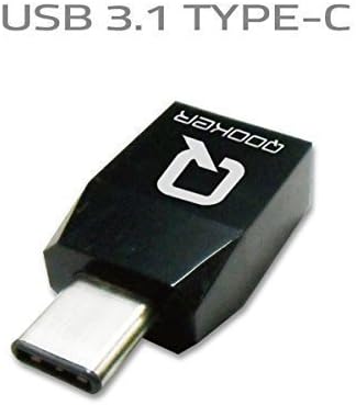 USBelieve USB 3.1 Type C (USB-C) to Standard Type A Female (USB 3.0) Data Sync Adapter Converter Connector for Apple Macbook and Other Type-C Devices (Rhombus-Black)