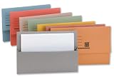 5 Star Office Document Wallet Half Flap 250gsm Capacity 32mm Foolscap Assorted (Pack 50)