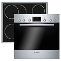 Bosch HND1045 Einbauherdset / A / Kochfeld: Ceran / Herdfarbe: edelstahl / Br�terzone / Zweikreiszone
