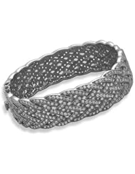 Black Rhodium Plated Braided CZ Bracelet