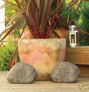 Rock effect garden speakers box of 2